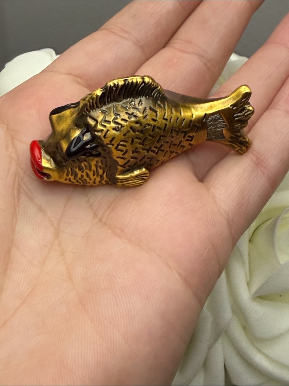 Gold Fish Ornament for Aquariums - Decorative Pet Fish Accent